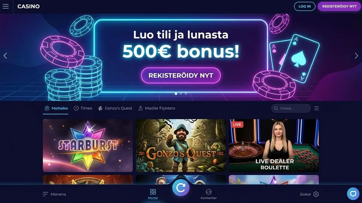 Rekisteröidy bonuksella